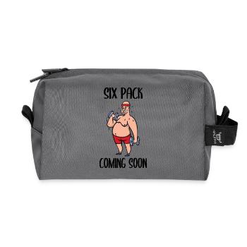 Drôles de phrases Haltère court Fitness - Trousse de toilette en tissu recyclé - anthracite - Devant