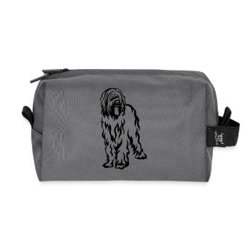 Briard - Recycled Toiletry Zip Bag - anthracite - Front