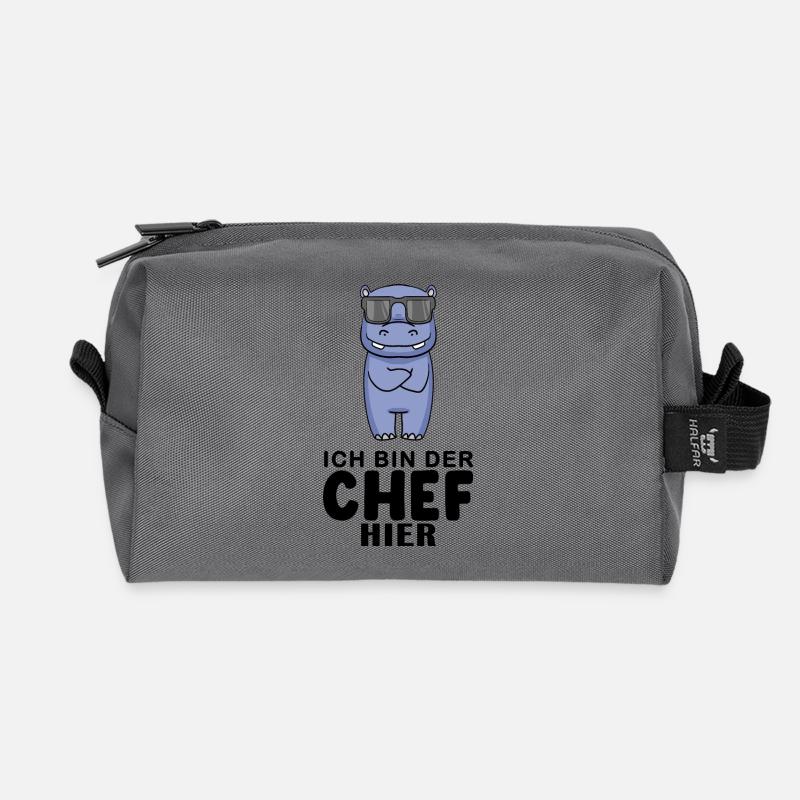Chef Spruch lustig - Ich bin der Chef hier - Chef - Recycelte Kulturtasche - Anthrazit