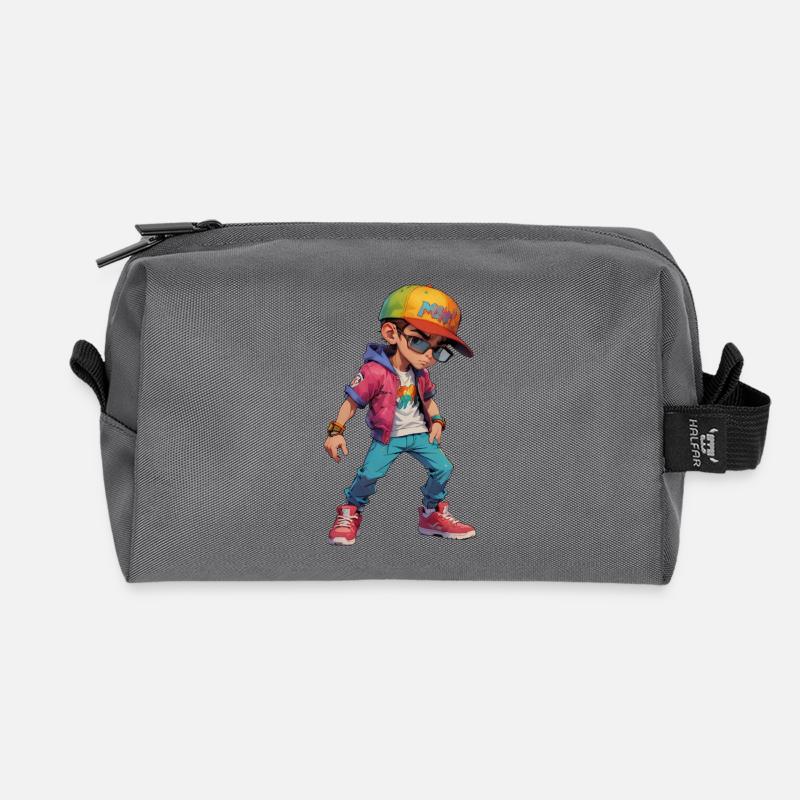 Cooler junger Teenager - Recycelte Kulturtasche - Anthrazit