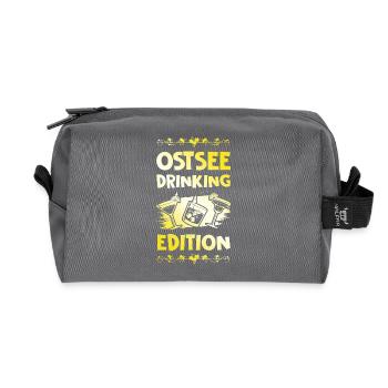 Baltic Sea Drinking Saying - Recycled Toiletry Zip Bag - anthracite - Front