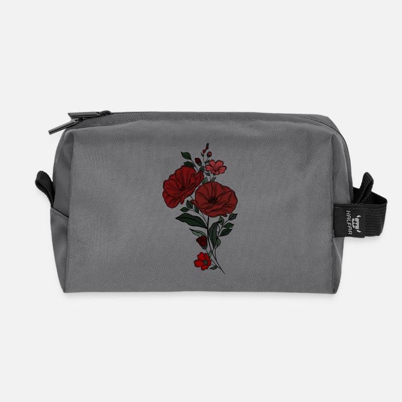 Blume - Recycelte Kulturtasche - Anthrazit