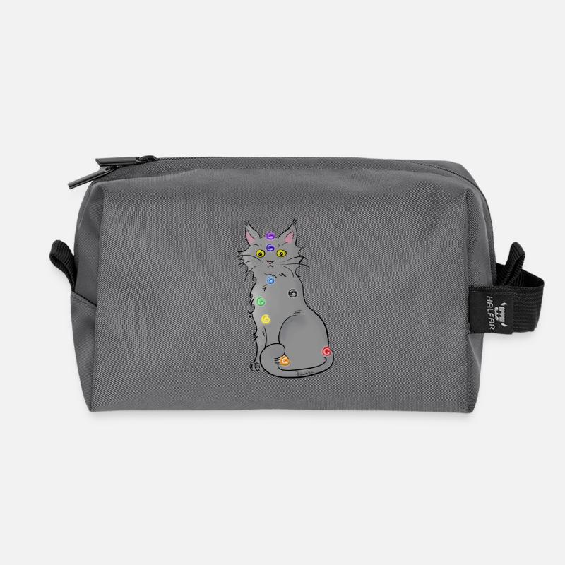 Chat-kra - Recycled Toiletry Zip Bag - anthracite