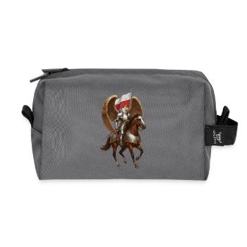 Polnischer Adler geflügelter Husarenreiter - Recycelte Kulturtasche - Anthrazit - Vorne