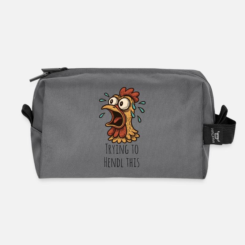 Trying to Hendl this Spruch - Recycelte Kulturtasche - Anthrazit