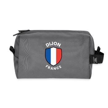 Dijon Frankreich Flaggenschild - Recycelte Kulturtasche - Anthrazit - Vorne