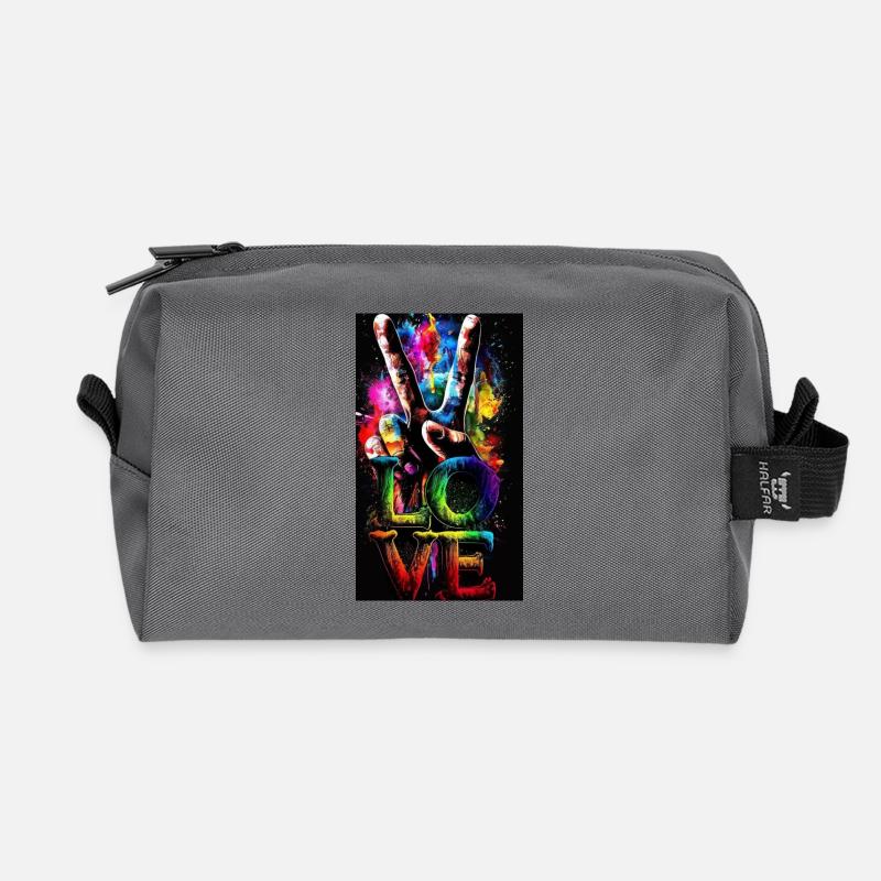 Mandala - Recycelte Kulturtasche - Anthrazit