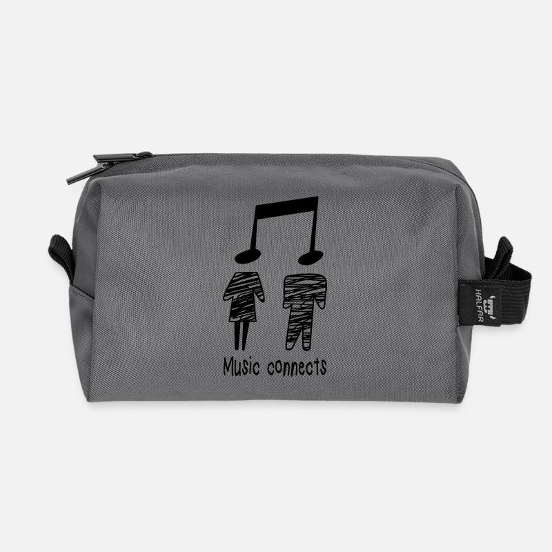 Musik Musiker Musiklehrer Spruch Geschenk Noten  - Recycelte Kulturtasche - Anthrazit