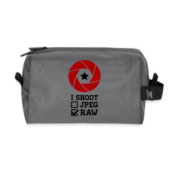 I Shoot Fotografie – Kamera Design für Fotografen - Recycelte Kulturtasche - Anthrazit - Vorne