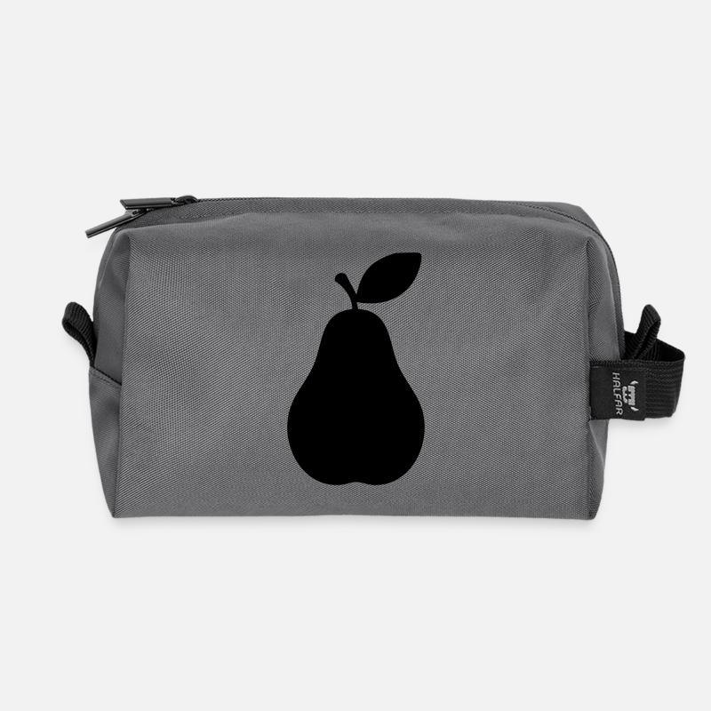 Birnensilhouette – Elegantes Fruchtdesign - Recycelte Kulturtasche - Anthrazit