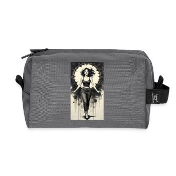 Monochrome Sirene und Iron Halo - Recycelte Kulturtasche - Anthrazit - Vorne