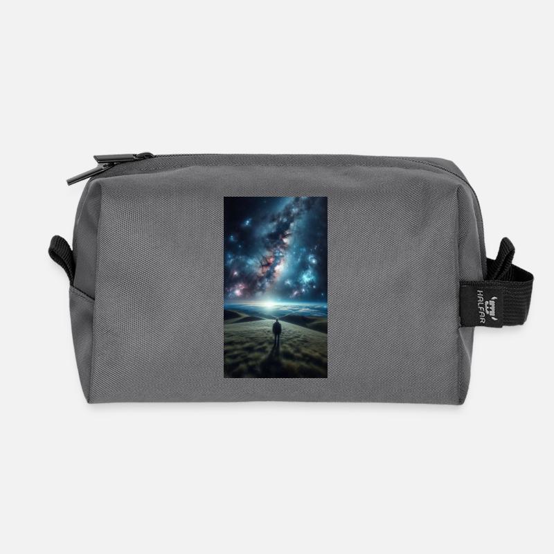 Kosmische Grenze - Recycelte Kulturtasche - Anthrazit