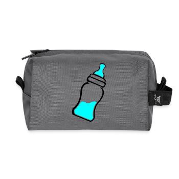 Baby bottle - Recycled Toiletry Zip Bag - anthracite - Front