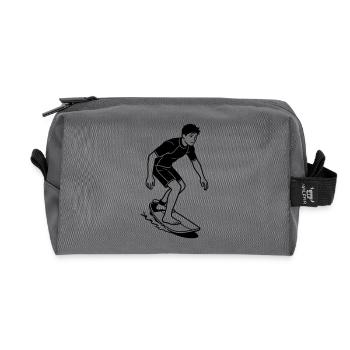 skimboard - Recycled Toiletry Zip Bag - anthracite - Front