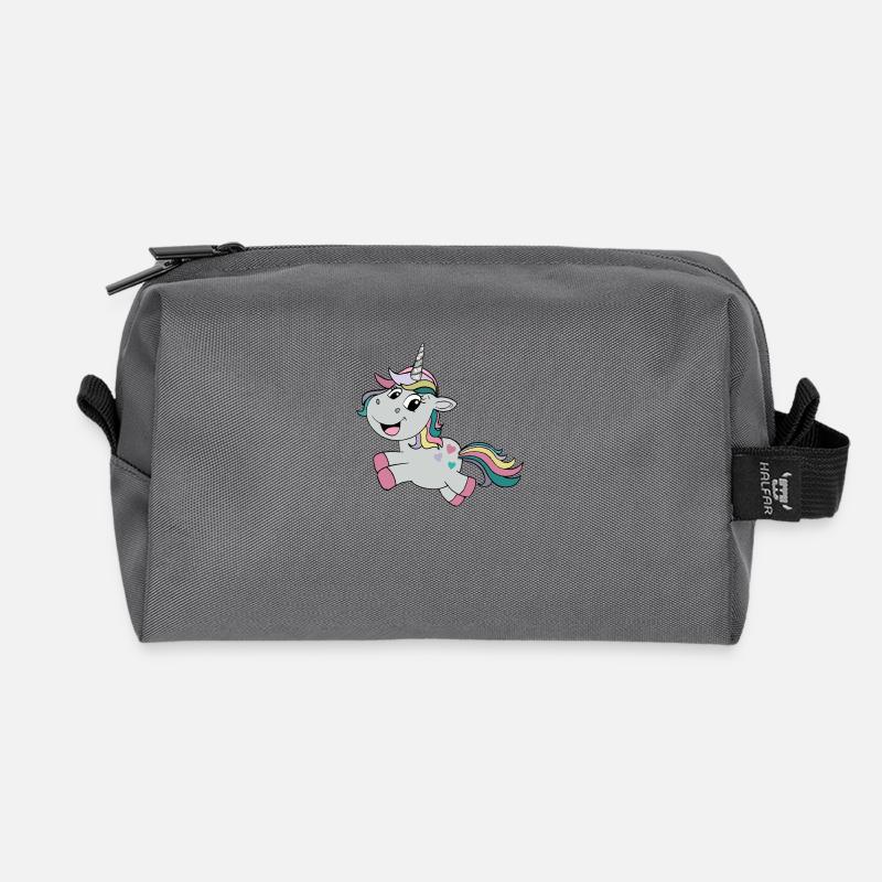 Einhorn - Recycelte Kulturtasche - Anthrazit