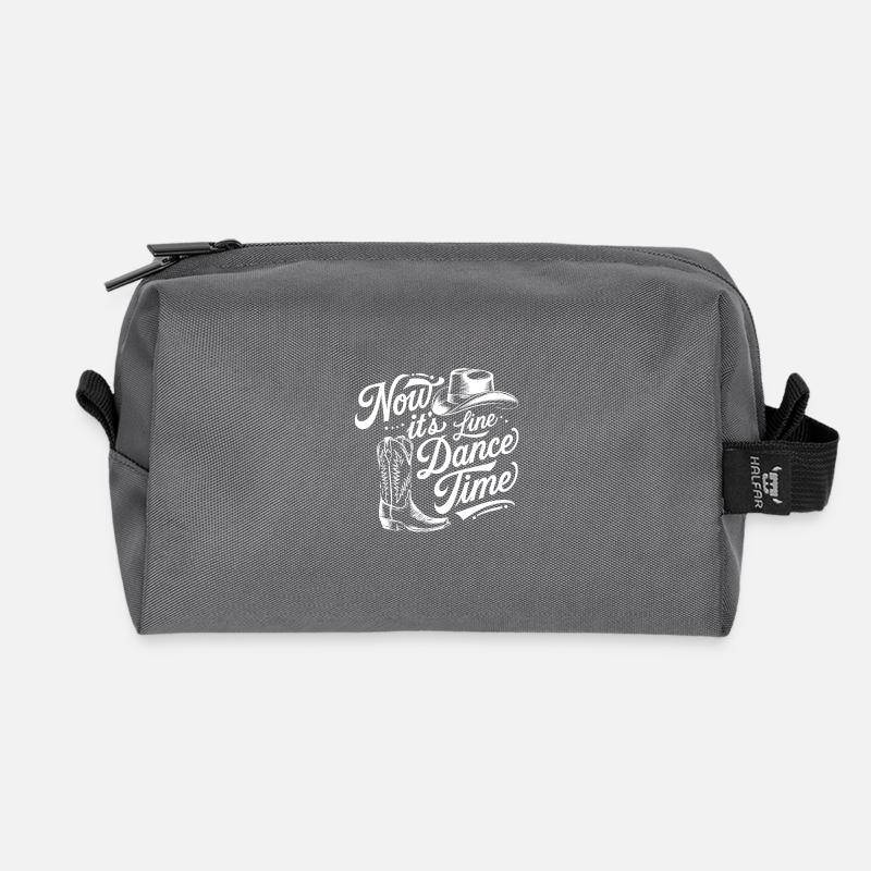 Line Dance Time Time to dance Line Dance - Recycled Toiletry Zip Bag - anthracite
