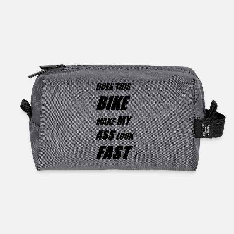 DOES THIS BIKE MAKE MY ASS LOOK FAST - Recycelte Kulturtasche - Anthrazit