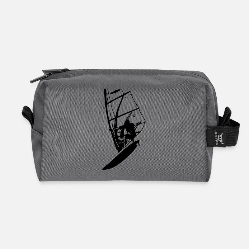 Windsurf Loop - Recycelte Kulturtasche - Anthrazit