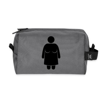 fat woman - Recycled Toiletry Zip Bag - anthracite - Front