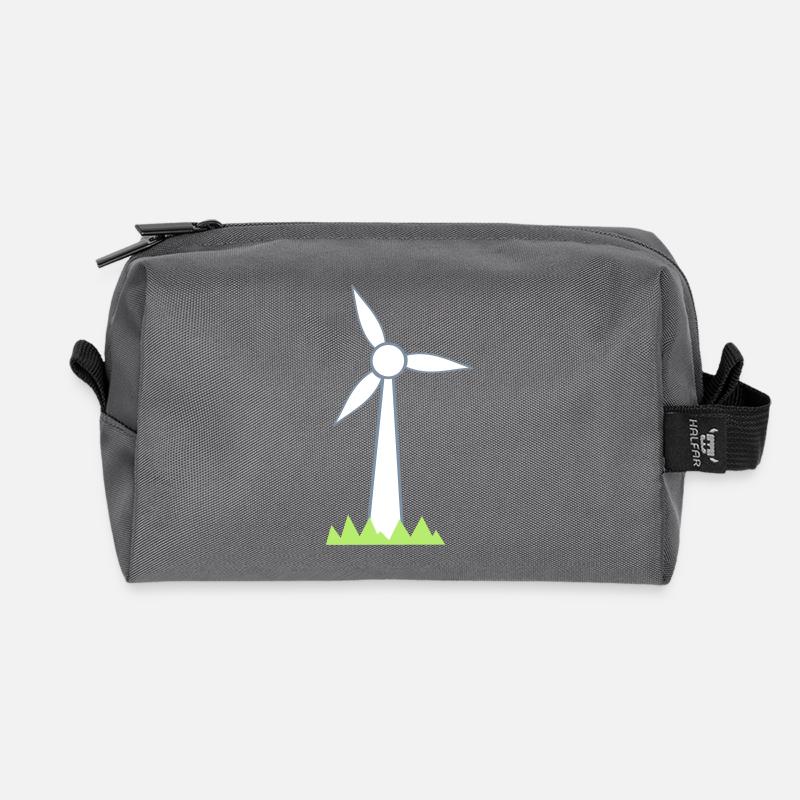 Windrad - Recycelte Kulturtasche - Anthrazit