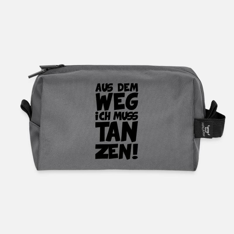 Aus dem Weg ich muss Tanzen! - Recycelte Kulturtasche - Anthrazit