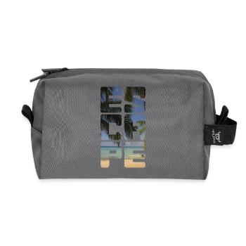 Escape Beach - Recycelte Kulturtasche - Anthrazit - Vorne