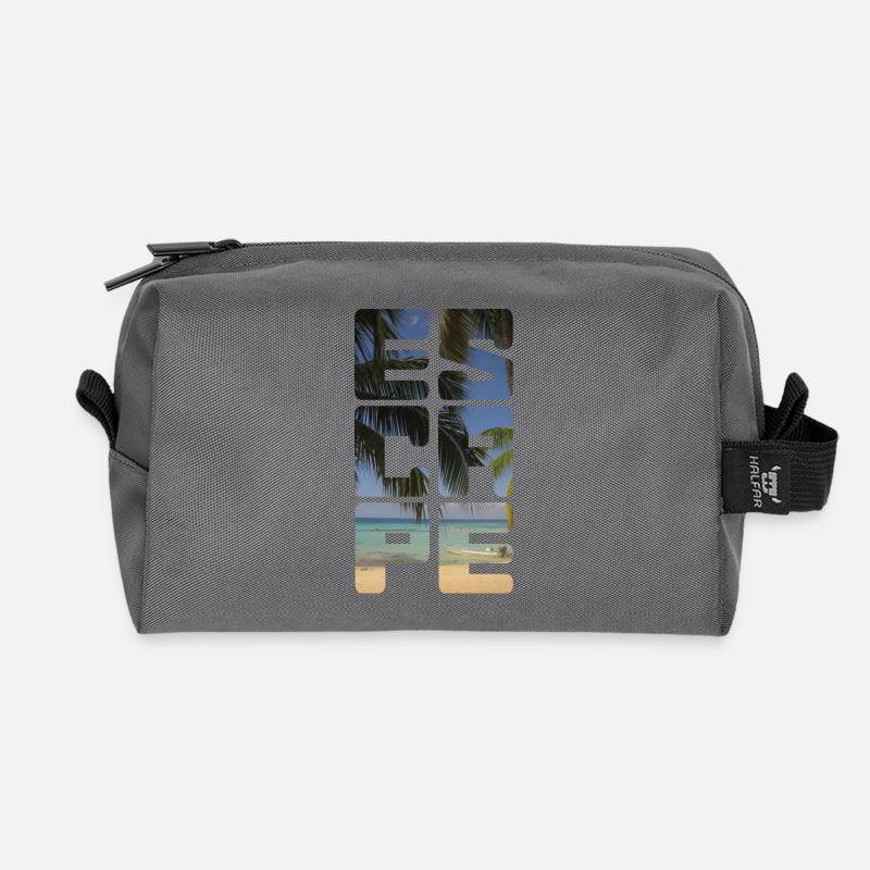 Escape Beach - Recycelte Kulturtasche - Anthrazit