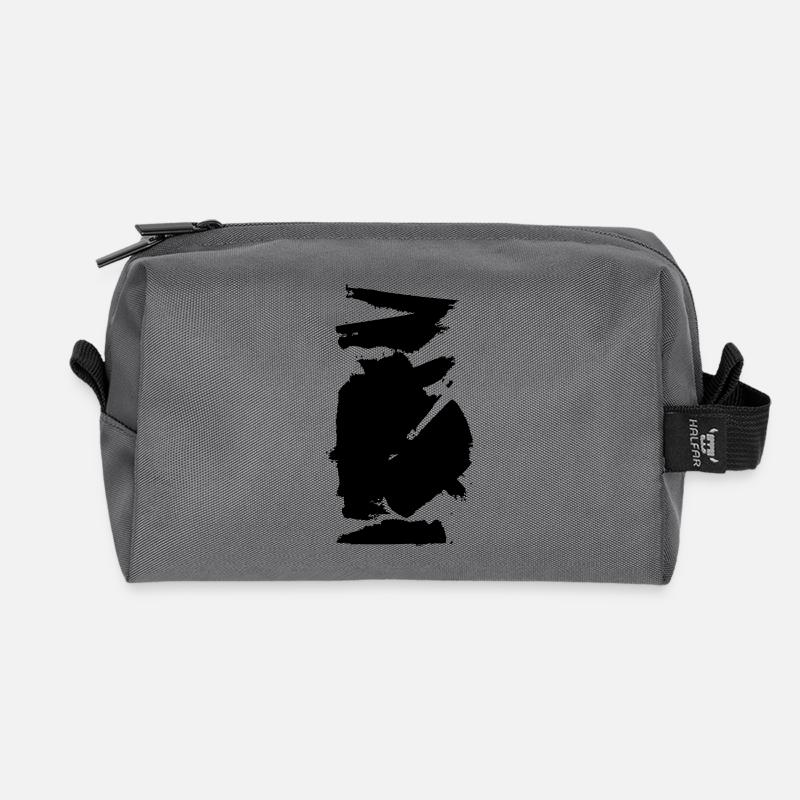 Paint wiper blob - Recycled Toiletry Zip Bag - anthracite