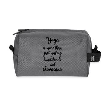Yoga Meditation Spa Namaste - Recycled Toiletry Zip Bag - anthracite - Front
