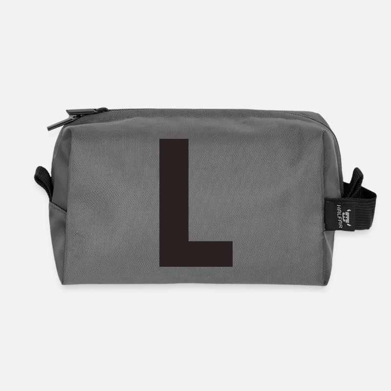 L - Recycled Toiletry Zip Bag - anthracite