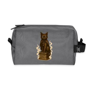 Dunkle Katzenzaubermaske - Recycelte Kulturtasche - Anthrazit - Vorne