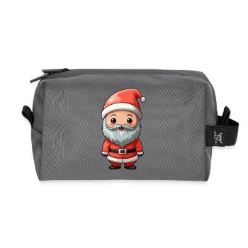 Breloque de dessin animé du Père Noël - Trousse de toilette en tissu recyclé - anthracite - Devant