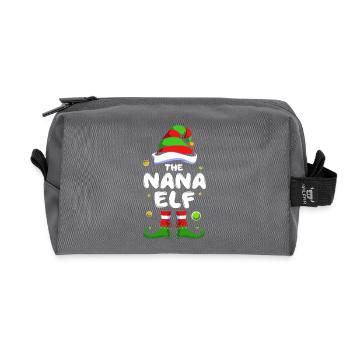 Elfe Elfe Cadeau de Noël Mamie Grand-mère - Trousse de toilette en tissu recyclé - anthracite - Devant