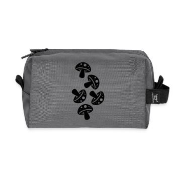 Champignons Champignon Crapaud - Trousse de toilette en tissu recyclé - anthracite - Devant