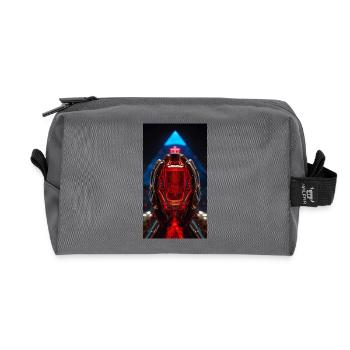 Roter Kristall RoboHände - Recycelte Kulturtasche - Anthrazit - Vorne