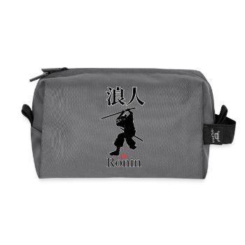 Ronin Samurai Motiv - Recycelte Kulturtasche - Anthrazit - Vorne
