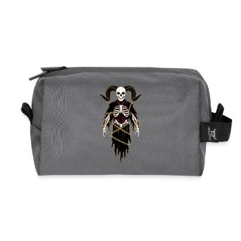 Teufel Dämon Maske Tod Fantasy Satan Halloween - Recycelte Kulturtasche - Anthrazit - Vorne