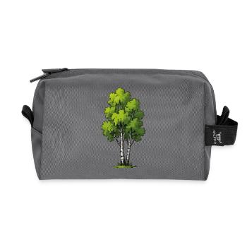 Birkenwald Illustration - Recycelte Kulturtasche - Anthrazit - Vorne