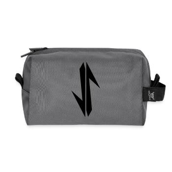 arrow - Recycled Toiletry Zip Bag - anthracite - Front