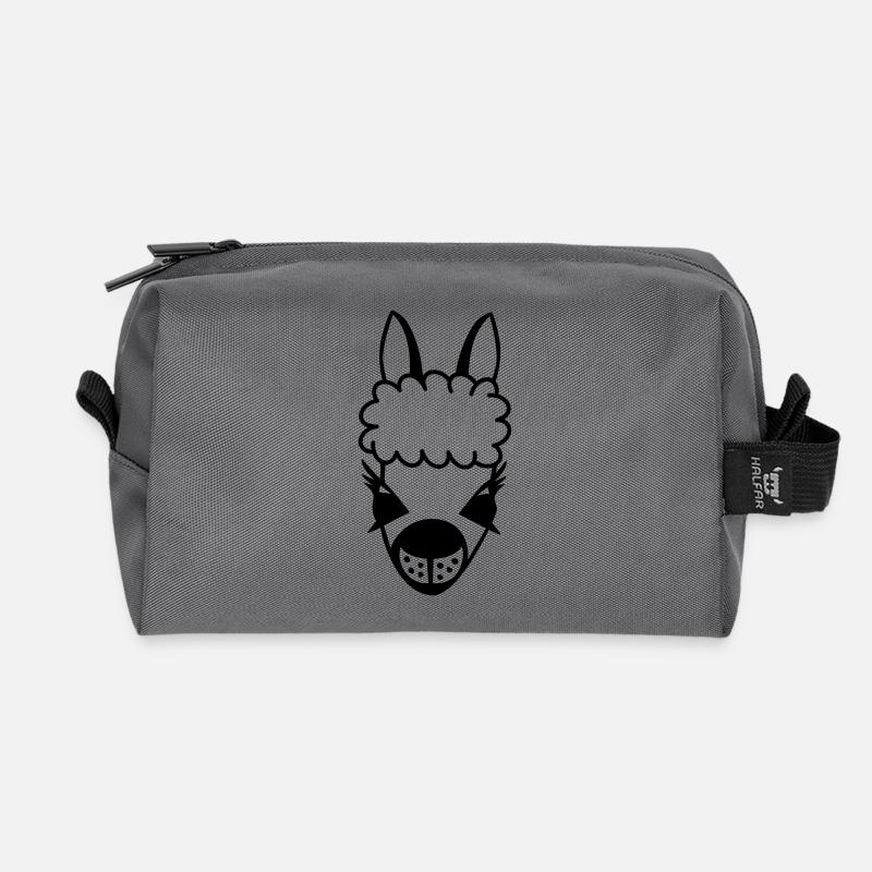 lama contour - Recycled Toiletry Zip Bag - anthracite