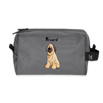 Knuffiger Briard - Hund - Hunderasse - Recycelte Kulturtasche - Anthrazit - Vorne