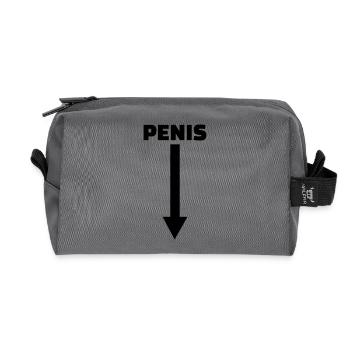 Penis - Recycled Toiletry Zip Bag - anthracite - Front