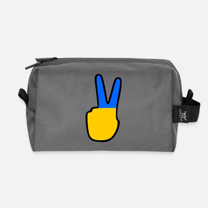 Ukraine - Recycelte Kulturtasche - Anthrazit