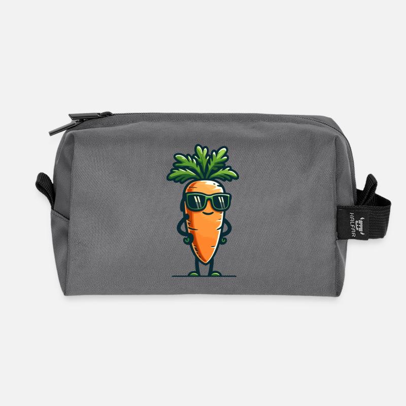 Carrot Couture: Das Trendsetter-Veggie - Recycelte Kulturtasche - Anthrazit