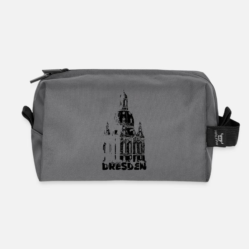 Dresden Frauenkirche Dresdner Symbol Logo icon - Recycelte Kulturtasche - Anthrazit