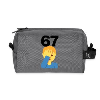 67? FACEPALM, SIX SEVEN TREND. À QUOI BON ? 🤔 - Trousse de toilette en tissu recyclé - anthracite - Devant