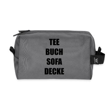 Tee Buch Sofa Decke - Recycelte Kulturtasche - Anthrazit - Vorne