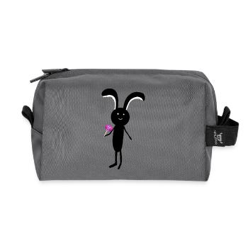 Bunny Lollipop Kids - Recycled Toiletry Zip Bag - anthracite - Front