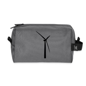 Windrad - Recycled Toiletry Zip Bag - anthracite - Front