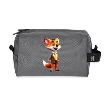 Eleganter Fuchs - Recycelte Kulturtasche - Anthrazit - Vorne